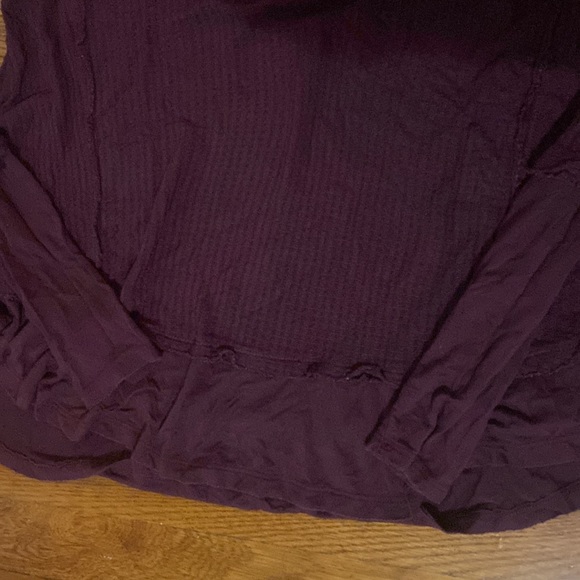 Altar’d State Burgundy Waffle-Knit top Size S - Picture 2 of 4